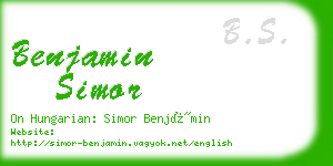 benjamin simor business card